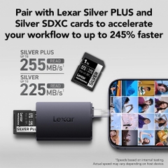 Đầu đọc thẻ nhớ Lexar RW360 Dual-Slot USB-A/C USB 3.2 Gen 1 LRW360U-BNBNG