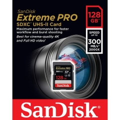 Thẻ nhớ SDXC SanDisk Extreme Pro UHS-II U3 128GB 300MB/s SDSDXPK-128G-GN4IN