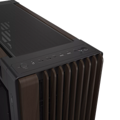 Case máy tính Asus ProArt PA602 Walnut Wood Edition Modern Black Tempered Glass