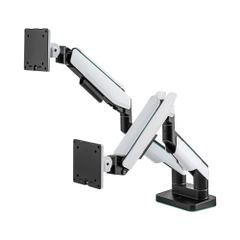 Giá đỡ 2 màn hình Human Motion Monitor Arm T9 Pro II Dual White 23-43 Inch T9ProII-Dual-WHT