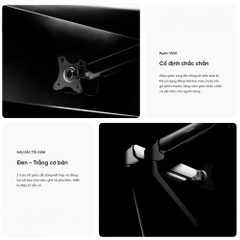 Giá đỡ 2 màn hình Hyperwork T6 Pro Dual 17-32 inch