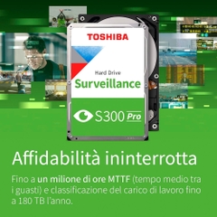 HDD Toshiba S300 Pro Surveillance 10TB 3.5 inch SATA III 512MB Cache 7200RPM HDWTA1AUZSVA