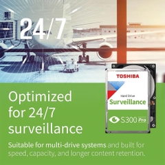 HDD Toshiba S300 Pro Surveillance 8TB 3.5 inch SATA III 512MB Cache 7200RPM MD10ADA800V