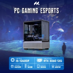 PC Gaming Esports I5-3060 (i5-12400F, RTX 3060 12GB, RAM 16GB, SSD 500GB, 650W, WIN11)