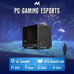 PC Gaming Esports ITX I5-5060Ti ( i5-13400F, RTX 5060Ti 8GB, RAM 32GB, SSD 500GB, 650W, WIN11 )