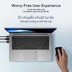 Laptop ASUS ExpertBook P1 P1403CVA-i516-50W (i5-13420H, UHD Graphics, RAM 16GB DDR5, SSD 512GB, 14 Inch IPS FHD 60Hz)