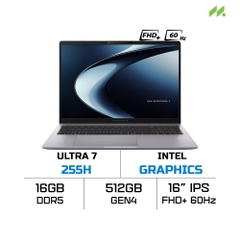 Laptop ASUS ExpertBook P3 G1 P3606CCAP-U716W (Ultra 7 255H, Intel Graphics, RAM 16GB DDR5, SSD 512GB, 16 Inch IPS WUXGA 60Hz, Win 11 Home)