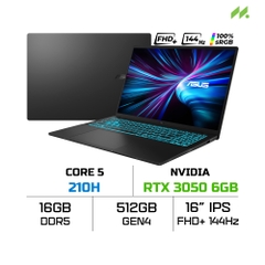 Laptop ASUS Gaming V16 V3607VJ-TK189W (Core 5 210H, RTX 3050 6GB, RAM 12GB DDR5, SSD 512GB, 16 Inch IPS WUXGA 144Hz 100%sRGB, Win 11 Home)