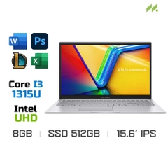 Laptop Asus Vivobook 15 X1504VA-NJ069W (i3-1315U, UHD Graphics, Ram 8GB DDR4, SSD 512GB, 15.6 Inch IPS FHD 60Hz, Win 11)