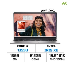 Laptop Dell Inspiron 15 3530 71053721 (i7-1355U, Iris Xe Graphics, RAM 16GB DDR4, SSD 512GB, 15.6 Inch IPS FHD 120Hz, Win 11/Office HS 21)