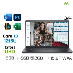 Laptop Dell Vostro 3520 5M2TT1 (i3-1215U, UHD Graphics, Ram 8GB DDR4, SSD 512GB, 15.6 Inch WVA 120Hz, Win11/Office HS 21)