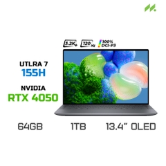 Laptop Dell XPS 14 9440 71034921 (Ultra 7 155H, RTX 4050 6GB, RAM 64GB LPDDR5X, SSD 1TB, 14.5 Inch OLED 3.2K 120Hz 100% DCI-P3 Touch, Win 11/Office HS 21)