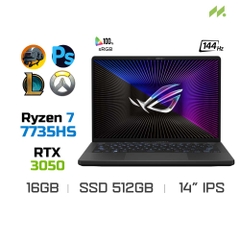 Laptop Gaming Asus ROG Zephyrus G14 GA402NJ-L4056W (Ryzen 7 7735HS, RTX 3050 6GB, Ram 16GB DDR5, SSD 512GB, 14 Inch IPS 144Hz WUXGA)