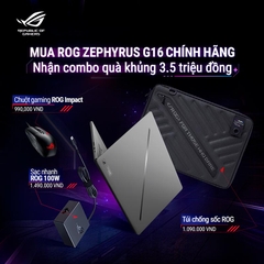 Laptop Gaming Asus ROG Zephyrus G16 GU605CM-QR078W (Ultra 9 285H, RTX 5060 8GB, RAM 32GB LPDDR5X, SSD 1TB, 16 Inch OLED 2.5K 240Hz 100% DCI-P3, Win 11)
