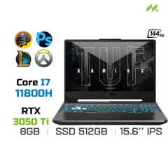 Laptop Gaming Asus TUF Gaming F15 FX506HE-HN377W (i7-11800H, RTX 3050 Ti, Ram 8GB DDR4, SSD 512GB, 15.6 Inch IPS 144Hz FHD)