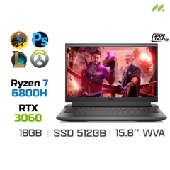Laptop Gaming Dell G15 5525 R7H165W11GR3060 (Ryzen 7 6800H, RTX 3060 6GB, Ram 16GB DDR5, SSD 512GB, 15.6 Inch 120Hz FHD, Win11/Office HS 21)
