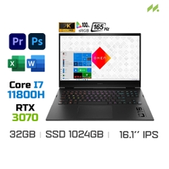 Laptop Gaming HP OMEN 16-b0123TX 4Y0W6PA (i7-11800H, RTX 3070 8GB, Ram 32GB DDR4, SSD 512GB + 512GB, 16.1 Inch IPS 165Hz QHD)