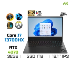 Laptop Gaming HP OMEN 16-wf0130TX 8W944PA (i7-13700HX, RTX 4070 8GB, Ram 32GB DDR5, SSD 1TB, 16.1 Inch IPS 240Hz QHD)