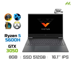 Laptop Gaming HP VICTUS 16-e0175AX 4R0U8PA (Ryzen 5 5600H, RTX 3050 4GB, Ram 8GB DDR4, SSD 512GB, 16.1 Inch IPS 144Hz FHD)