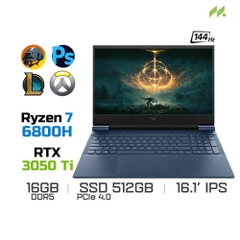 Laptop Gaming HP VICTUS 16-e1102AX 7C139PA (Ryzen 7 6800H, RTX 3050 Ti 4GB, Ram 16GB DDR5, SSD 512GB, 16.1 Inch IPS 144Hz FHD)