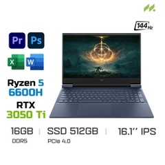 Laptop Gaming HP VICTUS 16-e1105AX 7C0T0PA (Ryzen 5 6600H, RTX 3050 Ti 4GB, Ram 16GB DDR5, SSD 512GB, 16.1 Inch IPS 144Hz FHD)