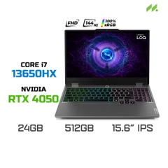 Laptop Gaming Lenovo LOQ 15IRX9 83DV017HVN (i7-13650HX, RTX 4050 6GB, RAM 24GB DDR5, SSD 512GB, 15.6 Inch IPS FHD 144Hz 100% sRGB)