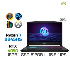 Laptop Gaming MSI Katana A15 AI B8VE-402VN (Ryzen 7 8845HS, RTX 4050 6GB, Ram 16GB DDR5, SSD 512GB, 15.6 Inch IPS 144Hz FHD)