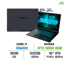 Laptop Gigabyte A16 CTHI3VN893SH (i7-13620H, RTX 5050 8GB, Ram 16GB DDR5, SSD 512GB, 16 Inch IPS FHD+ 165Hz , Win 11)