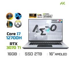 Laptop Gigabyte AERO 16 XE5-73VN938AH (i7-12700H, RTX 3070 Ti 8GB, Ram 16GB DDR5, SSD 2TB, 16 Inch AMOLED UHD)