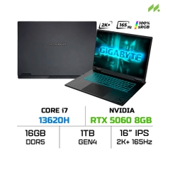 Laptop Gigabyte A16 GA6H CVHI3VNC94SH (i7-13620H, RTX 5060 8GB, RAM 16GB DDR5, SSD 1TB, 16 Inch WQXGA 165Hz 100% sRGB, Win 11)