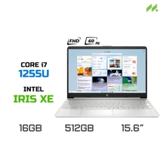 Laptop HP 15s-FQ5144TU 7C0R8PA (i7-1255U, Iris Xe Graphics, RAM 16GB DDR4, SSD 512GB, 15.6 Inch FHD 60Hz, Win 11)
