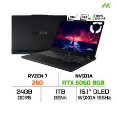 Laptop Legion 5 15AHP10 83M00030VN (Ryzen 7 260, RTX 5060 8GB, RAM 16GB DDR5, SSD 1TB, 15.1