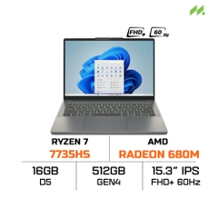 Laptop Lenovo IdeaPad Slim 3 15ARP10 83K700EWVN (Ryzen 7 7735HS, AMD Radeon 680M, RAM 16GB DDR5, SSD 512GB, 15.3 Inch IPS FHD+ 60Hz, Win 11)
