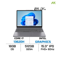 Laptop Lenovo Ideapad Slim 3 15IRH10 83K1000JVN (i7-13620H, UHD Graphics, Ram 16GB DDR5, SSD 512GB, 15.3 Inch IPS FHD+ 60Hz, Win 11)
