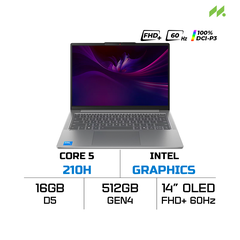 Laptop Lenovo IdeaPad Slim 5 14IRH10R 83J0006EVN (Core 5 210H,Intel Graphics , RAM 16GB DDR5, SSD 512GB, 14 Inch OLED FHD+ 60Hz 100% DCI-P3, Win 11)