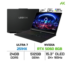 Laptop Lenovo Legion 5 15IAX11 83VK00A2VN (Ultra 7 251HX, RTX 5060 8GB, RAM 24GB DDR5, SSD 512GB, 15.3 Inch OLED WQXGA 165Hz 100% DCI-P3, Win 11 Home)