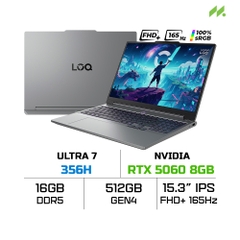 Laptop Lenovo LOQ 15IPH11 83SL000LVN (Ultra 7 356H, RTX 5060 8GB, RAM 16GB DDR5, SSD 512GB, 15.3 Inch IPS WUXGA 165Hz 100% sRGB, Win 11 Home)