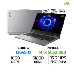 Laptop Lenovo LOQ 15IRX10 83JE01AGVN (i7-13645HX, RTX 5050 8GB, RAM 16GB DDR5, SSD 512GB, 15.6 Inch IPS FHD 144Hz 100% sRGB, Win 11 Home)