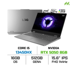 Laptop Lenovo LOQ 15IRX11 83SC003RVN (i5-13450HX, RTX 5050 6GB, RAM 16GB DDR5, SSD 512GB, 15.6 Inch FHD IPS 144Hz 100% sRGB, Win 11)