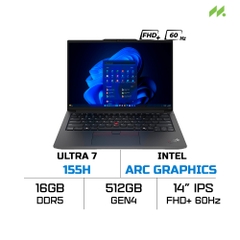 Laptop Lenovo ThinkPad E14 Gen 6 21M7004WVA (Ultra 7 155H, Intel Arc Graphics, RAM 16GB DDR5, SSD 512GB, 14 Inch IPS WUXGA 60Hz, NoOS)