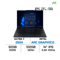 Laptop Lenovo ThinkPad E14 Gen 7 21SYS33P00 (Ultra 7 255H, Intel Arc Graphics, RAM 32GB, SSD 512GB, 14 Inch IPS 2.8K 120Hz, Window 11 Home)