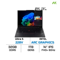 Laptop Lenovo ThinkPad T14s Gen 6 21QX00LHVA (Ultra 5 228V, Intel Arc Graphics, RAM 32GB DDR5, SSD 1TB, 14 inch IPS WUXGA 60Hz, NoOS)
