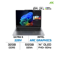 Laptop Lenovo ThinkPad X9-14 Gen 1 Aura Edition 21QA006FVN (Ultra 5 228V, Intel Arc Graphics, RAM 32GB LPDDR5x, SSD 512GB, 14 Inch OLED WUXGA 60Hz 100% DCI-P3, Win 11 Pro)
