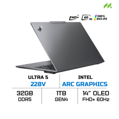 Laptop LENOVO ThinkPad X9-14 Gen 1 Aura Edition 21QA006GVN (Ultra 5 228V, Intel Arc Graphics, RAM 32GB LPDDR5X, SSD 1TB, 14 Inch OLED WUXGA 60Hz 100% DCI-P3, Win 11 Pro)