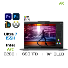 Laptop Lenovo Yoga Slim 7 14IMH9 83CV001VVN (Ultra 7 155H, Arc Graphics, Ram 32GB LPDDR5X, SSD 1TB, 14 Inch OLED WUXGA 60Hz 100% DCI-P3, Win 11/Office HS 21)