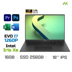 Laptop LG Gram 16ZD90Q-G.AX72A5 (i7-1260P EVO, Iris Xe Graphics, Ram 16GB DDR5, SSD 256GB, 16 Inch QHD)