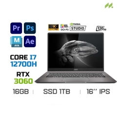 Laptop MSI Creator Z16 A12UET-025VN (i7-12700H, RTX 3060 6GB, Ram 16GB DDR5, SSD 1TB, 16 Inch IPS 120Hz QHD TouchScreen)