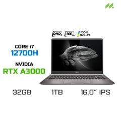 Laptop MSI CreatorPro Z16P B12UKST-239VN (i7-12700H, RTX A3000 12GB, RAM 32GB DDR5, SSD 1TB, 16 Inch IPS QHD+ 165Hz TouchScreen)