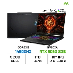 Laptop MSI Crosshair 16 HX E14WEK-076VN (i9-14900HX, RTX 5050 8GB, RAM 32GB DDR5, SSD 1TB, 16 Inch IPS QHD+ 240Hz 100% DCI-P3, Win 11)