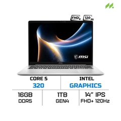Laptop MSI Modern 14S G3MG-003VN (Core 5 320, Intel Graphics, RAM 16GB DDR5, SSD 1TB, 14 Inch IPS FHD+ 120Hz, Win 11 Home)